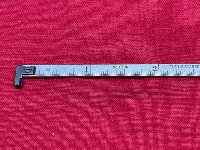 Starrett CH610N-6 Narrow Spring-Tempered Steel Rule with Inch Graduations, Hook - Image 2 of 4