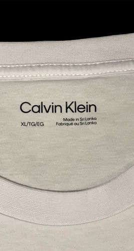 Calvin Klein Men's Basic T-Shirt CK Logo SP40574750 White Size XL - Picture 2 of 7