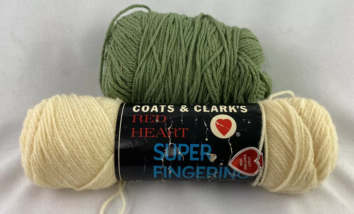 Coats & Clark Red Heart Yarn Super Fingering 3 Ply 100% Virgin Wool Art 239