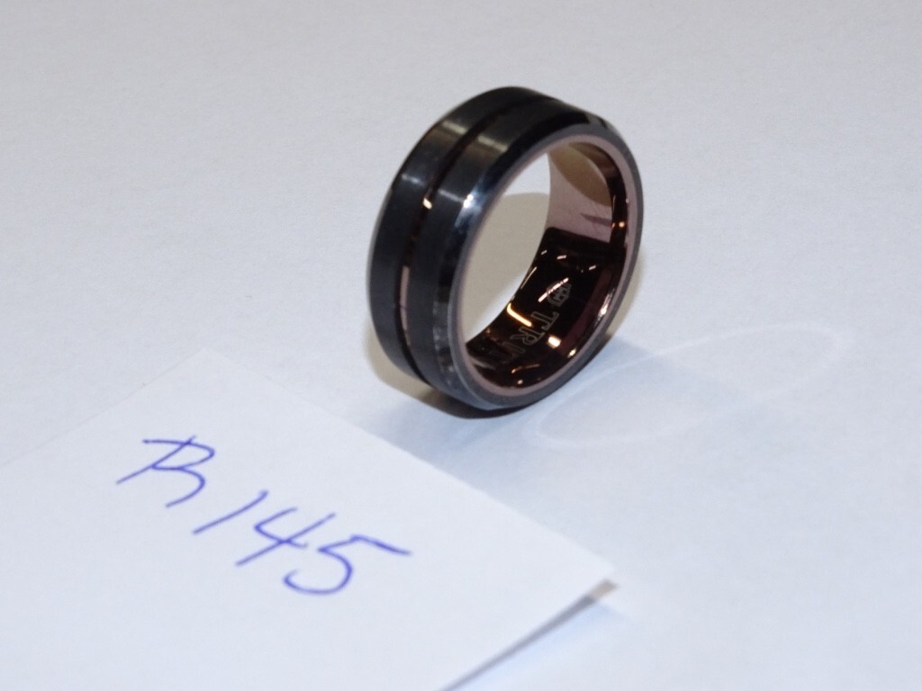 Triton Tungsten Carbide Wedding Band Ring Size Black w