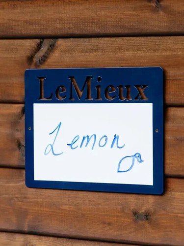 LeMieux Stable Magnetic Whiteboard Weatherproof Yard Notice Board Black/Navy - Picture 5 of 7