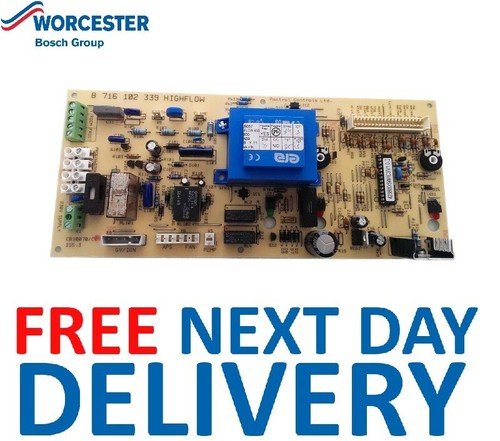 PCB Electrónica Worcester Bosch Highflow 400 87161023390 8716102339 Pieza Original - Imagen 2 de 3