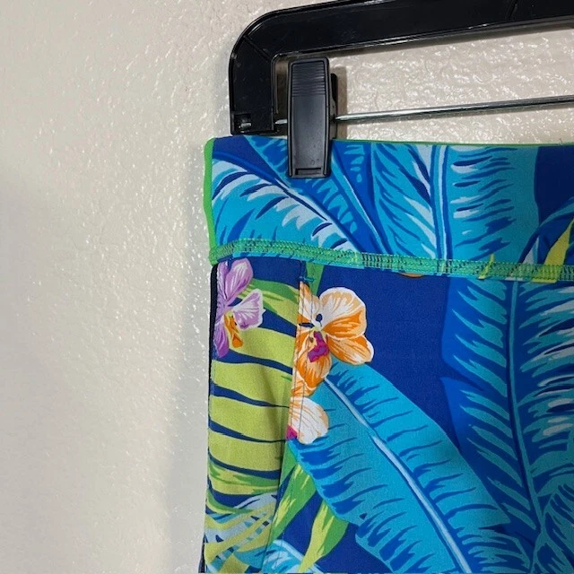 Falda RLX Ralph Lauren Mujer Pequeña Skort Azul Verde Floral Elastizada Atlética Foto 2 de 4