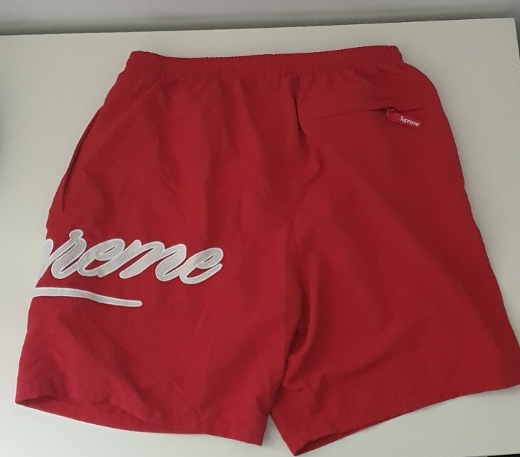 SS21 Supreme Mesh Script Water Short Red Swim Nylon Shorts SS21 Supreme Mesh Script Water Short Red Swim Nylon Shorts