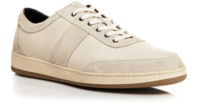 cream leather sneakers