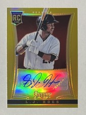 L J Hoes 2013 Panini Select PRIZM RC ROOKIE Auto Autograph Card #235 - 24/25