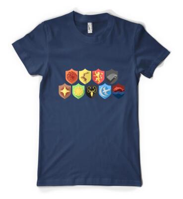 Game of Thrones T-Shirt Schild Haus Terror Krone personalisiert Unisex Erwachsene