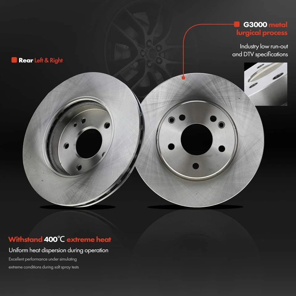 Rotor de freno de disco delantero y trasero y pastilla de freno de cerámica para Mercedes-Benz C230 C240 Foto 4 de 4