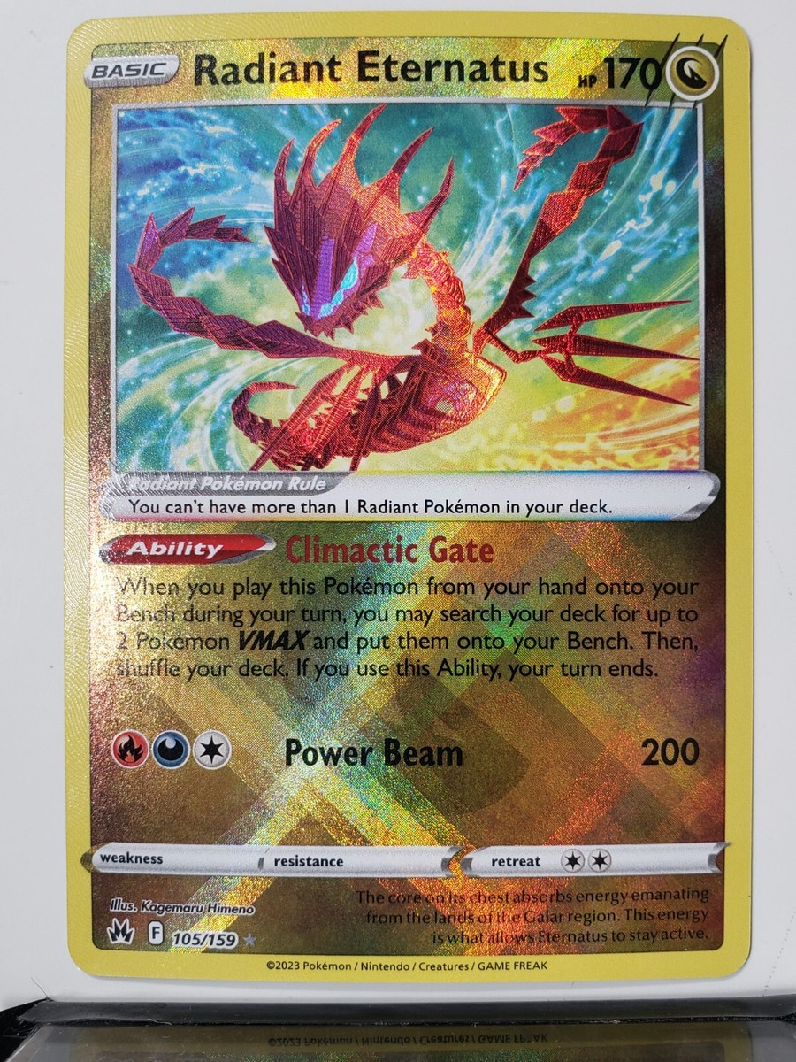 HOLO Radiant Eternatus 105/159 NM / M Crown Zenith Pokemon Card $2