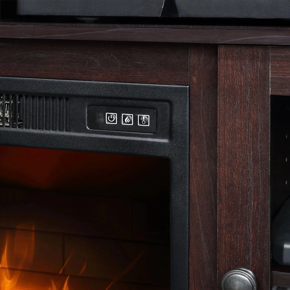 "Chimenea eléctrica hogar TV soporte para televisores de hasta 55"" unidad de entretenimiento con control remoto" Foto 3 de 4