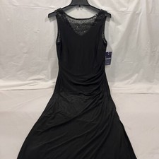 Chaps Ralph Lauren Sleeveless Evening Dress Gown Black Women's Size 8