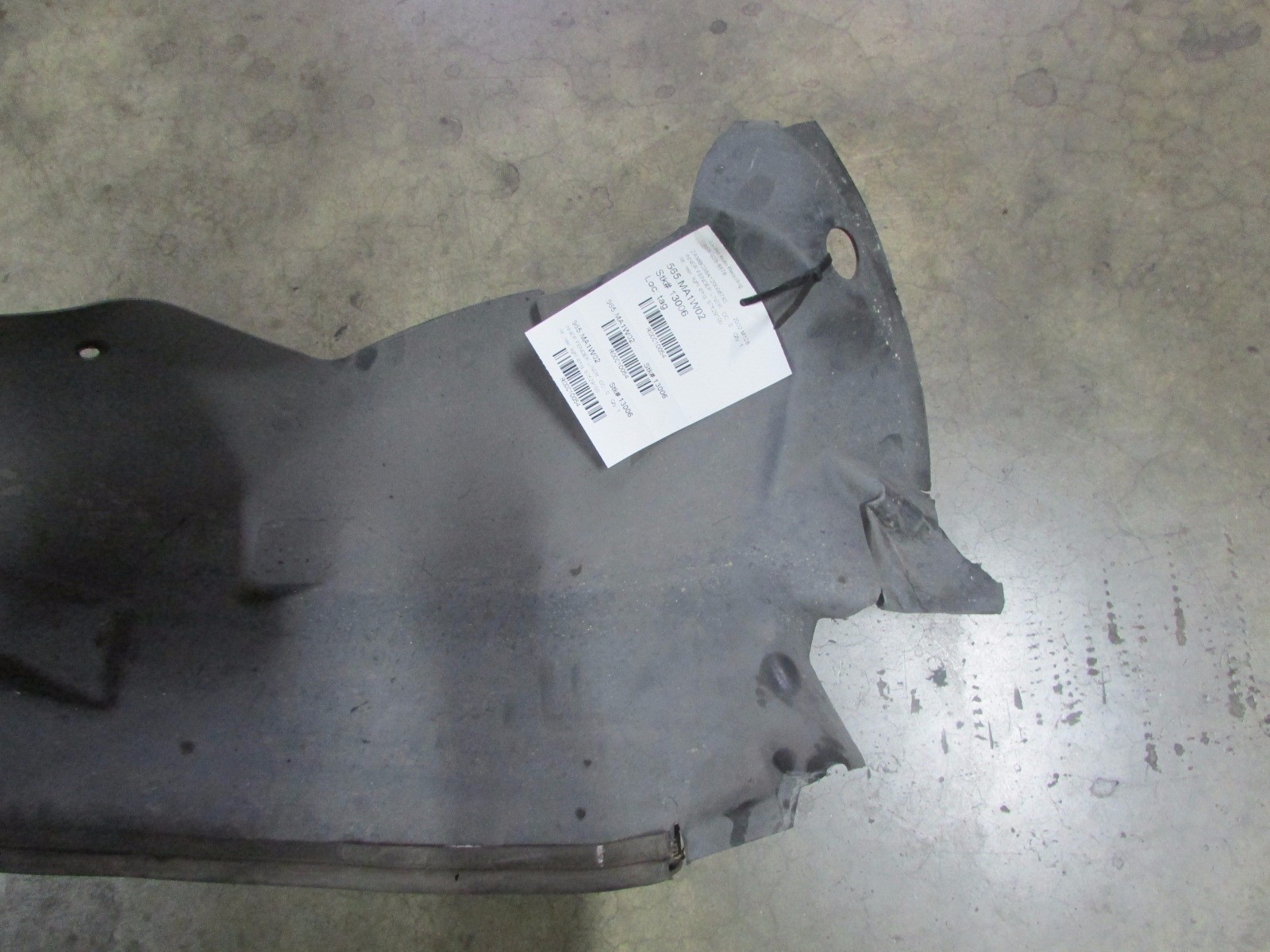 Maserati Gransport, RH Front Rear Inner Fender Liner, Used, P/N 67529100