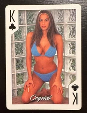Hooters 2003 Calendar pin-up swap card - Crystal