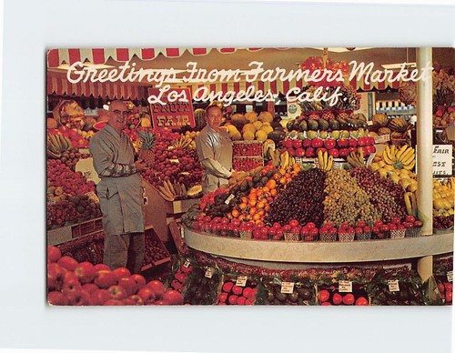 Postcard Produce at Farmer's Market Los Angeles California USA | eBay