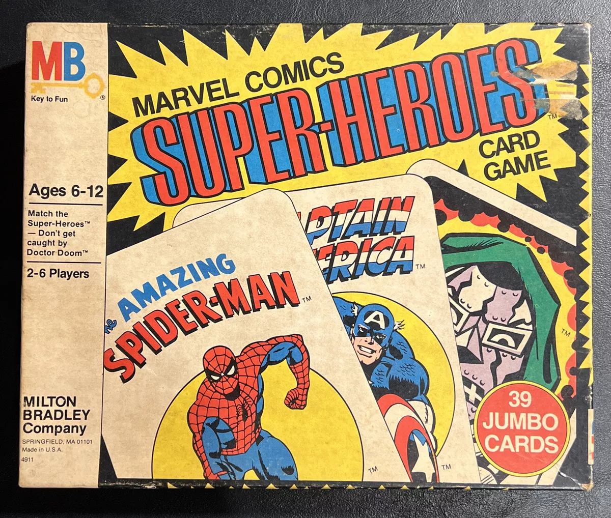 1978 Marvel Comics Super-Heroes Card Game Complete-All 39 Cards +  Instructions