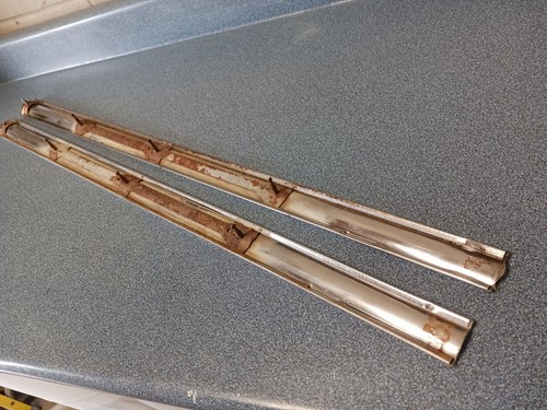 1960 chevrolet impala belair biscayne 4 door rear door upper trim moulding - Picture 3 of 5