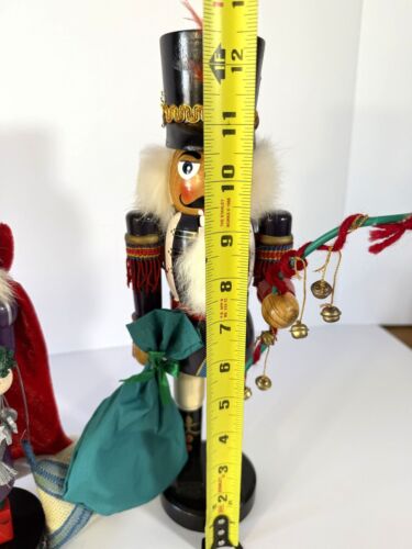 Nutcracker Village Wizard & Soldier Figurines Wooden 12" Tall Red & Green 100C - Picture 16 of 17