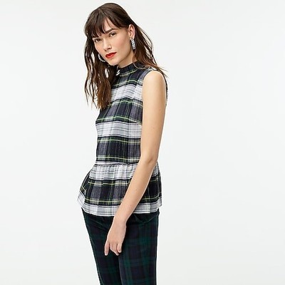tartan peplum top
