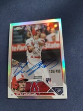 Ryan Aguilar 2023 Topps Chrome Rookie Refractor Auto Autograph #136/499 Angels