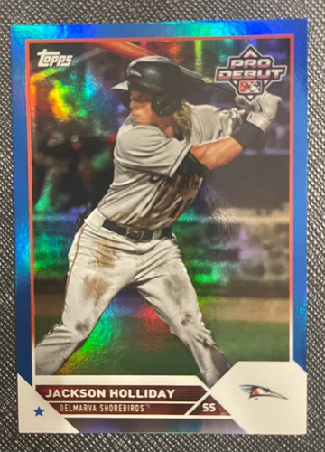 2023 Topps Pro Debut Jackson Holliday Blue Foil /150 RC #PD-7 Baltimore Orioles
