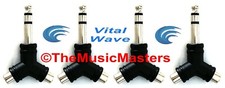  4 1/4" TRRS Male Plug to Dual RCA Jacks F Audio Cable Cord Adapters VWLTW