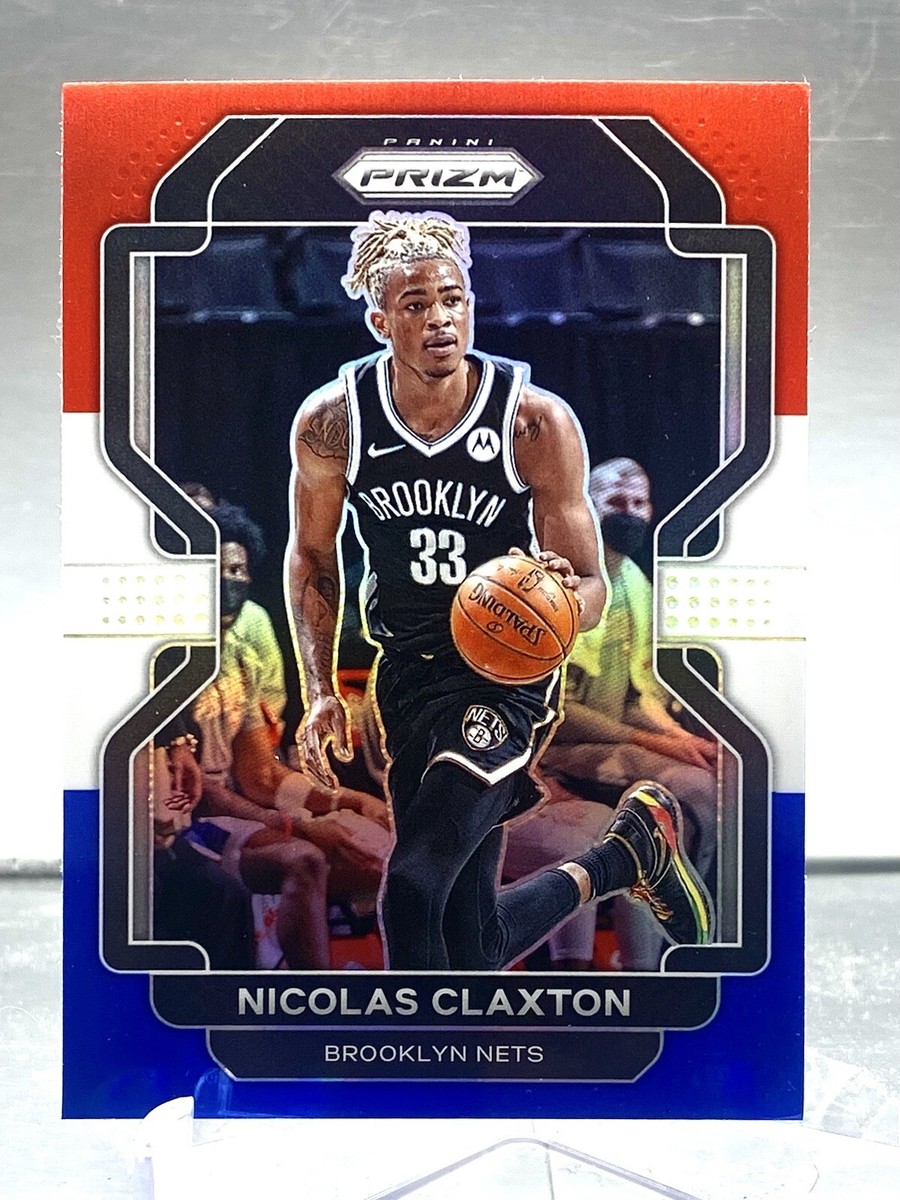 2021-2022 Panini Prizm Nicolas Claxton Red White and Blue #38 Nets