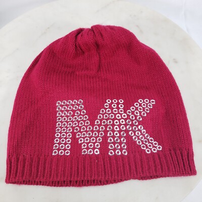 Michael Kors Women\'s Two Tone Color Block Ribbed Beanie OS Magenta Red $58 MICHAEL Michael Kors | Accessories | Nwt Michael Kors  main image 4