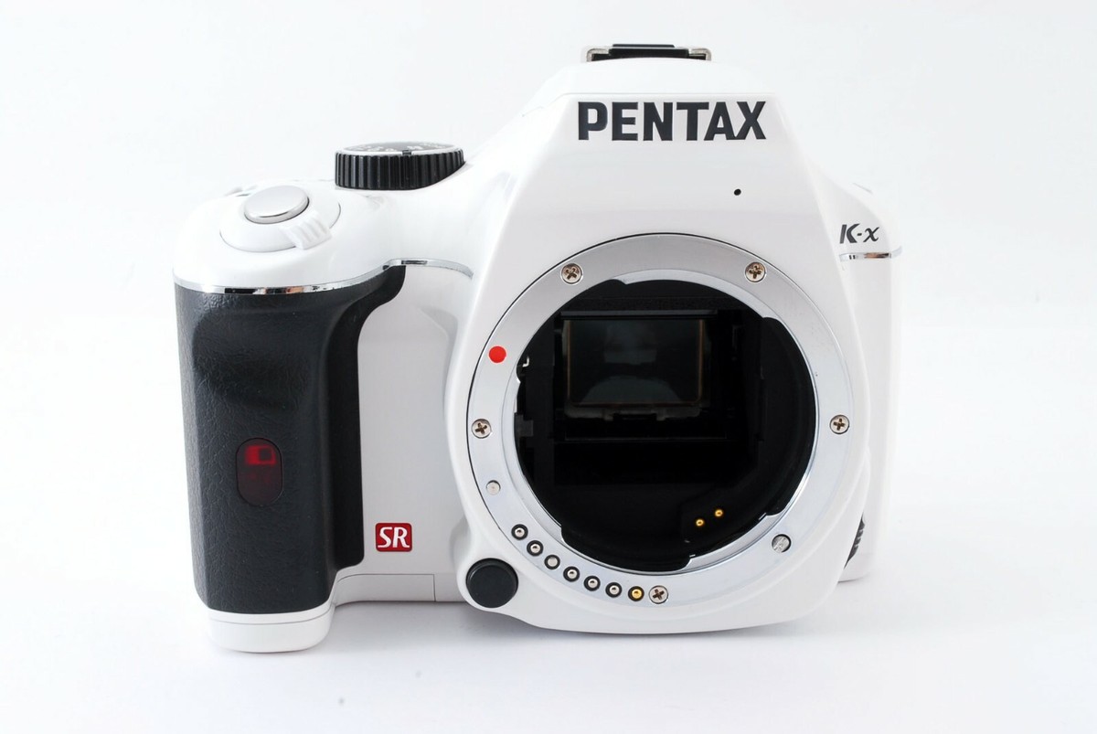 【美品動作確認済み】 PENTAX K-X SMC PENTAX-DAL Pentax K-x 12.4 MP Digital SLR Camera White w/DA L 18-55mm AL Lens