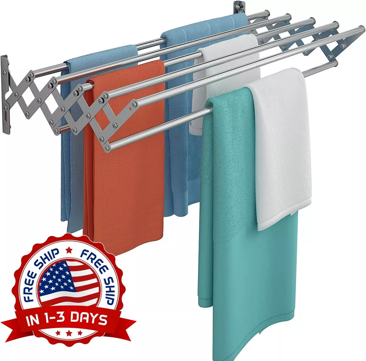 Humillar Seducir Desmañado Tendedero De Pared Para Secar Ropa Retractil Tendederos Exterior Interior  Balcon | eBay