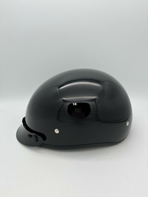 Daytona Skull Cap Half Shell Helmet with Visor Gloss Black Large Open Box 