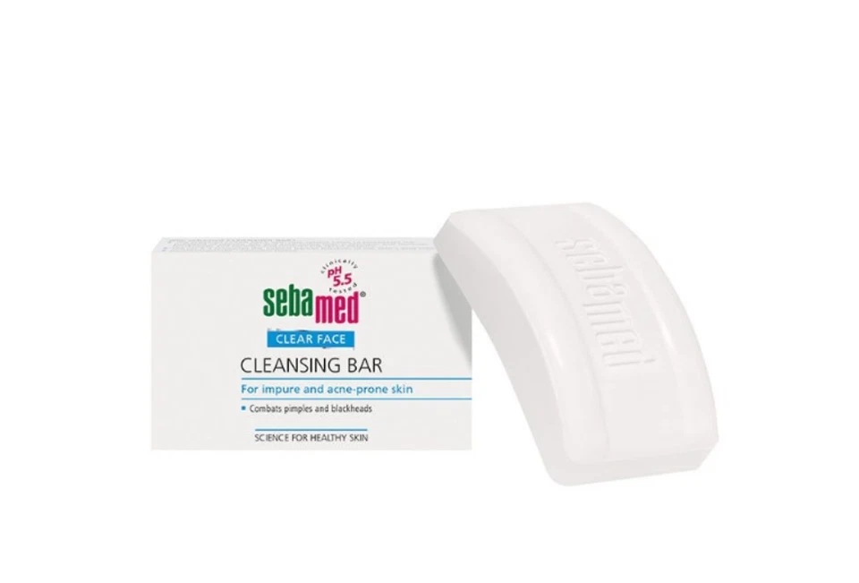 2 x Barra limpiadora facial transparente SebaMed 100 g piel propensa a granos y espinillas Foto 2 de 3