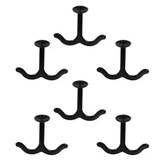 Black Zinc Alloy Double Prong Ceiling Hook Towel Robe Clothes Hook Coat Hook ...