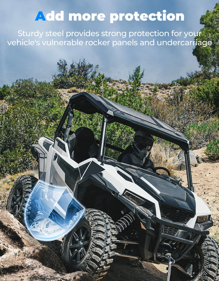 Protector deslizante de roca KEMIMOTO Nerf Bars para Polaris General 4 1000 XP 2017-2025 Foto 3 de 4