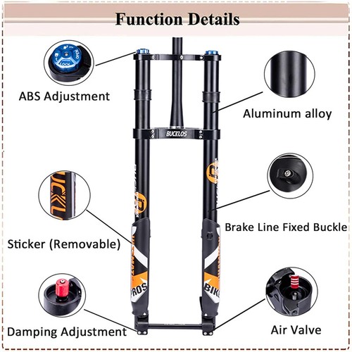 20/26*5.0 Fat Snow/Beach Bike Inverted Air Fork 180mm Travel 15*150mm Thru Axle - Picture 11 of 18