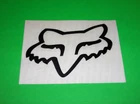 FOX RACING MOTOCROSS ATV BMX WAKEBOARD TDC BLACK DIECUT FOX HEAD STICKER DECAL