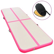 WALPLUS Air Track Tumbling Gym Mat 800 x 100 x 10cm Pink Inflatable w Pump