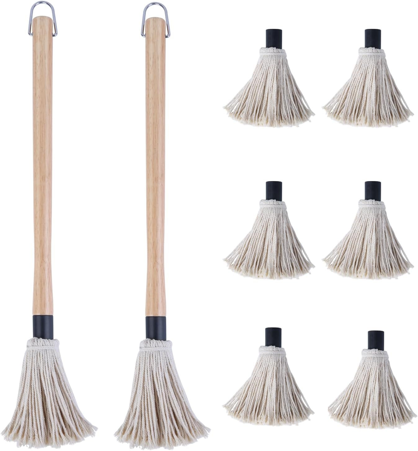 18 Inch BBQ Mop Brush Set with Extra Heads for Grilling Smok