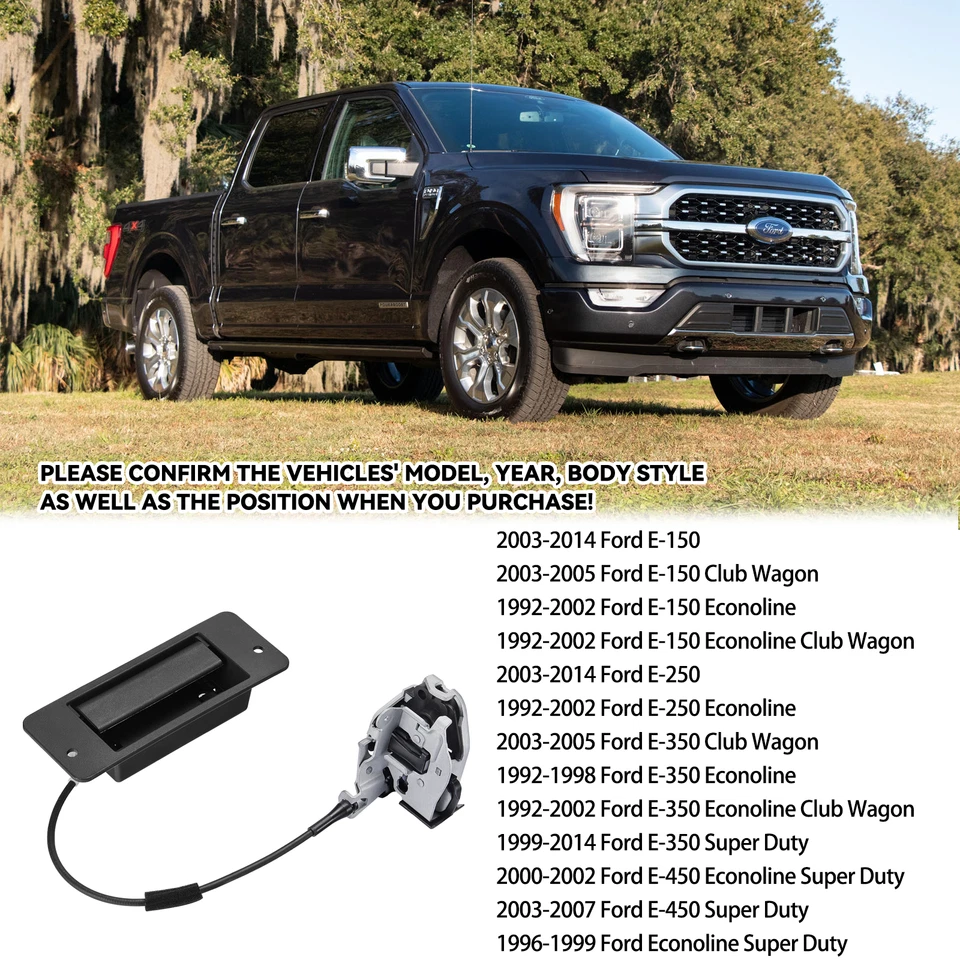 后后左门闩锁带手柄全新适用于 2003 - 2007 年福特 E-450 Super Duty — 第 3/4 张图片