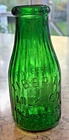 Vintage LIBERTY MILK Co. Buffalo NY Green Lady Liberty Milk Bottle Pint Glass