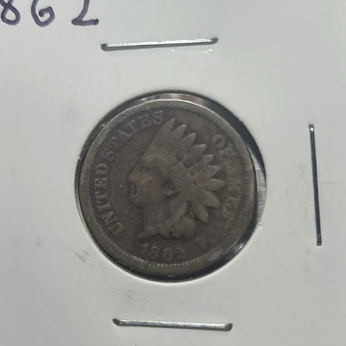 1862 Indian Head Cent Penny Very Good Detail Full Date Early Better Date