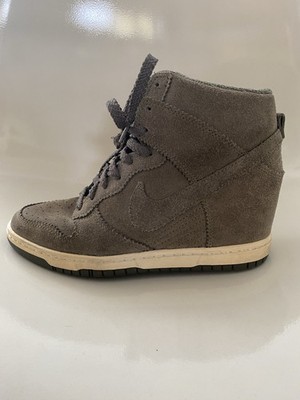 NIKE Dunk Sky High Hidden Wedge Sneaker Keilabsatz EU 40 UK 6 Olive Grün Suede