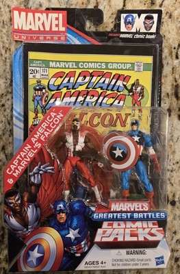 Marvel Greatest Battles Comic Packs Captain America & Falcon With Comic Book