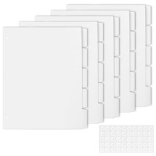 Blank Binder Dividers with Tabs 25 Pack Write-On Sheets for 3-Ring Binder NEW