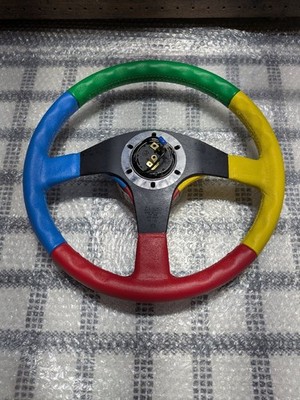 MOMO Benetton Formula 1 Steering Wheel 350mm 4Color Leather JDM NA