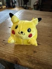 Pikachu Pokemon Vintage Chubby Fuzzy Squeaky Plush Toy 5"