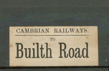 CAMBRIAN RAILWAYS (CR) Luggage Label  To BUILTH ROAD  #120