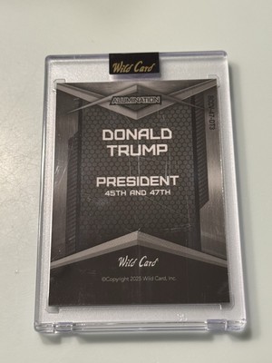 Donald Trump Wild Card Alumination Inauguration Edition 2025 1/3