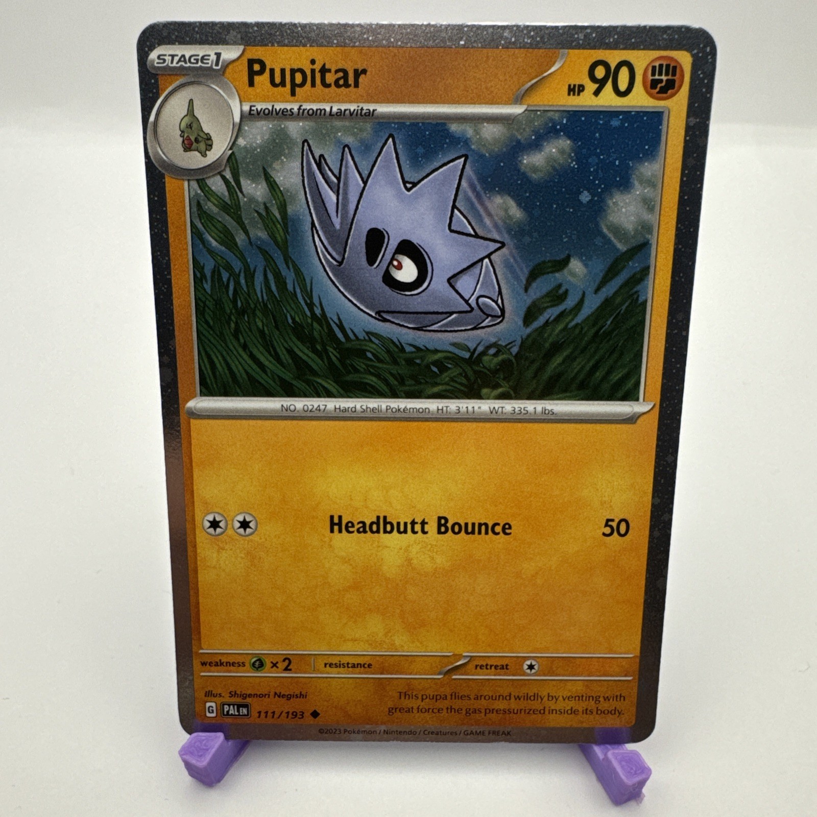 Pupitar 111/193 SV Paldea Evolved Cosmos Holo Promo Pokemon Card - NM