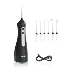 SEJOY 6 Jet Tips Water Flosser Dental Oral Irrigator For Teeth Cleaner Cordless