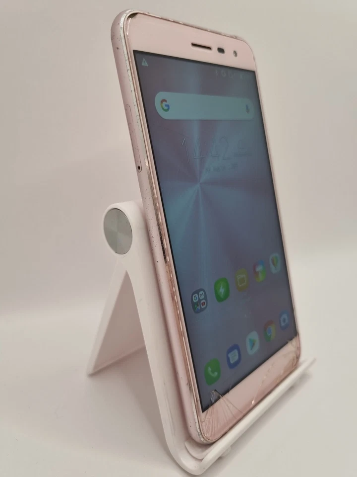 Asus Zenfone 3 Pink Unlocked Dual SIM 64GB 5.5" Android Smartphone Cracked - Image 3 of 4